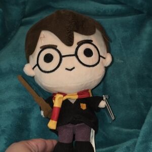 Wizard Plush Toy with Scarf and Glasses